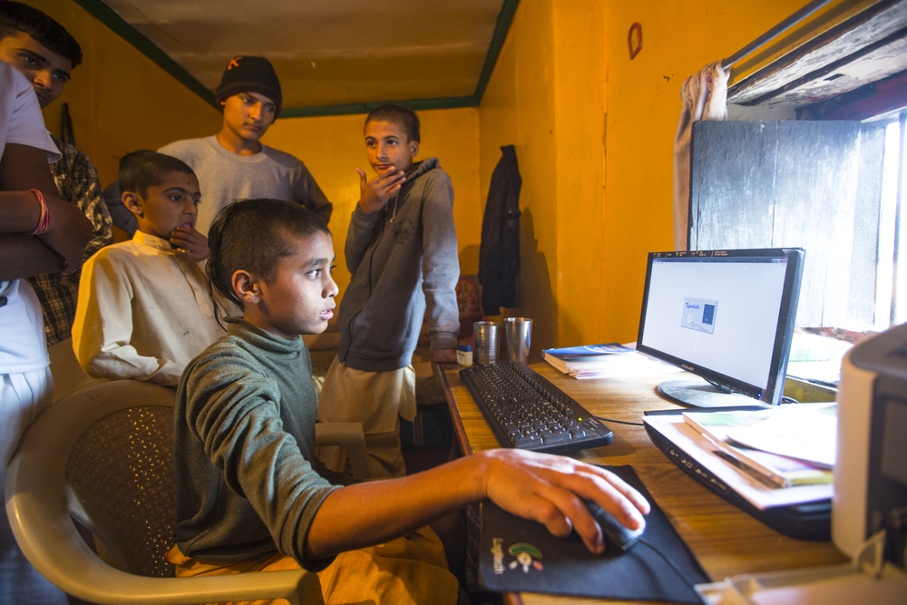 Kathmandu,,Nepal, ,Dec,9,,2013:,Unknown,Children,In,Lesson